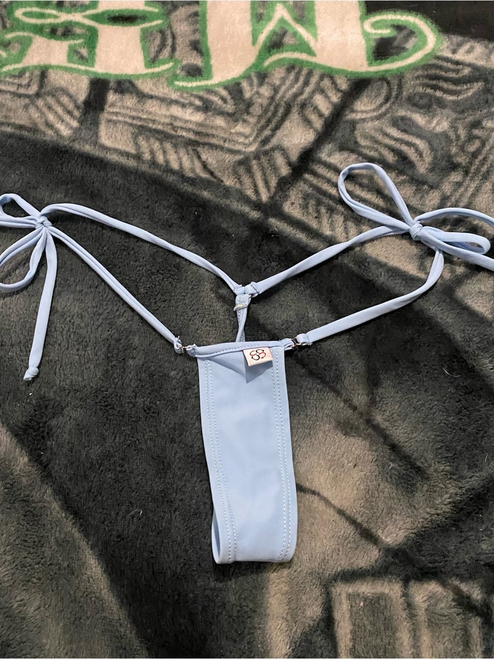 Light Blue String Thong Bikini Bottom - Women Accessories